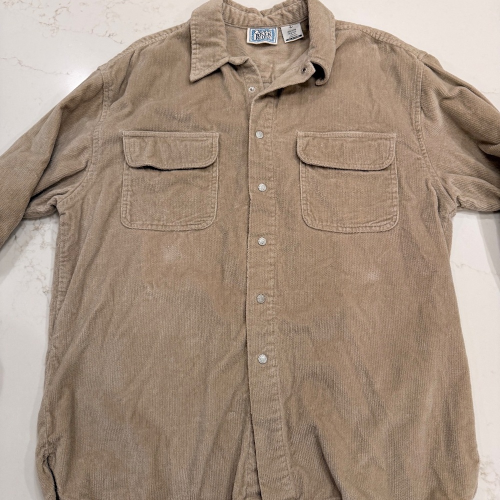 Vintage Canyon River Blues Corduroy Shirt Jacket Tan Men’s Large Workwear Y2K